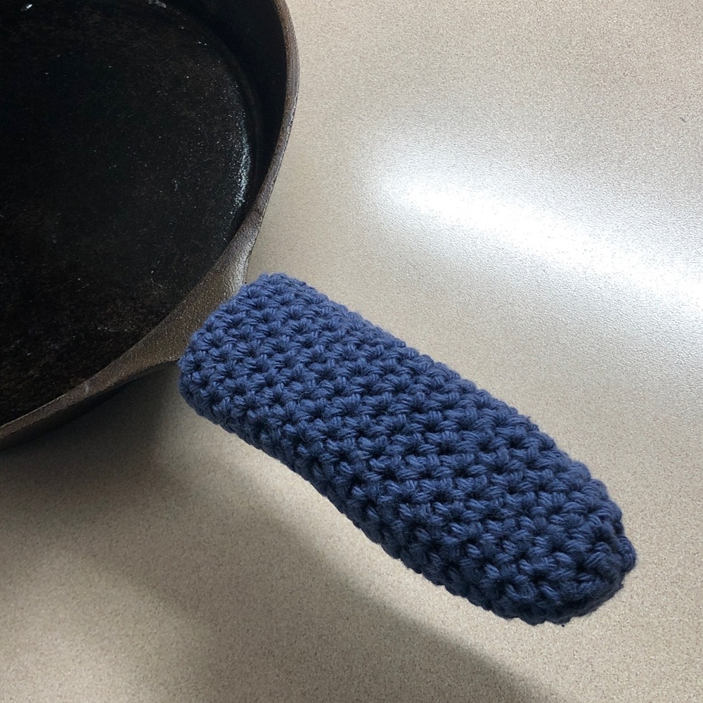 Cast iron handle holder, 100% cotton handmade double thick